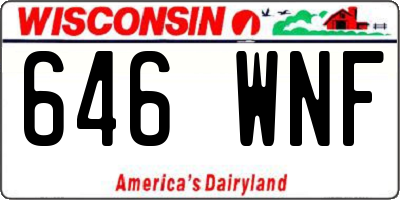 WI license plate 646WNF