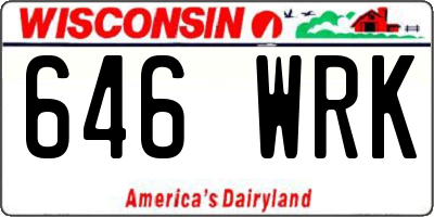WI license plate 646WRK