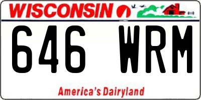 WI license plate 646WRM