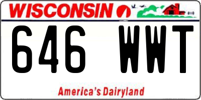 WI license plate 646WWT
