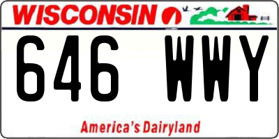 WI license plate 646WWY
