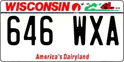 WI license plate 646WXA