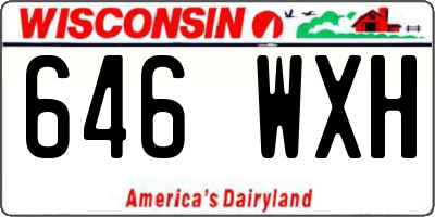 WI license plate 646WXH