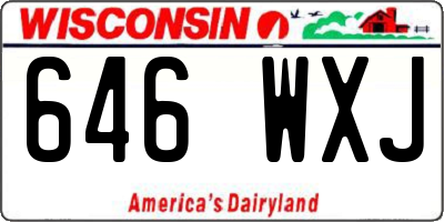 WI license plate 646WXJ