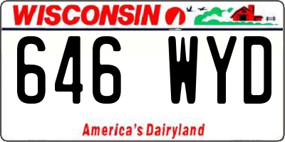 WI license plate 646WYD