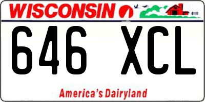 WI license plate 646XCL
