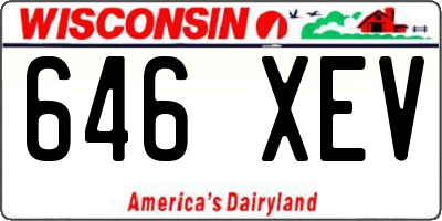 WI license plate 646XEV