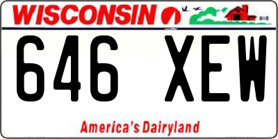 WI license plate 646XEW