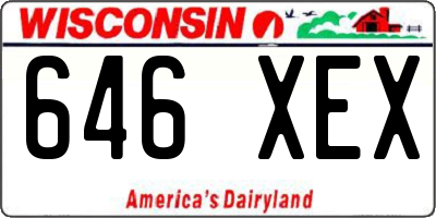 WI license plate 646XEX