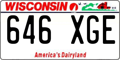 WI license plate 646XGE