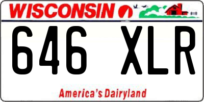WI license plate 646XLR