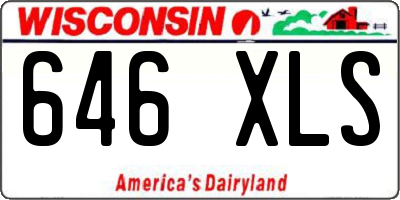 WI license plate 646XLS