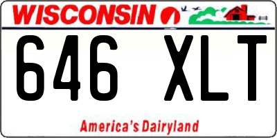 WI license plate 646XLT