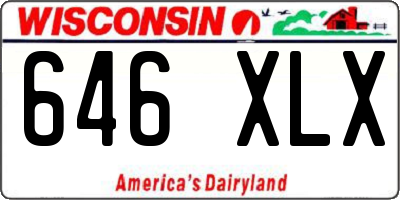WI license plate 646XLX