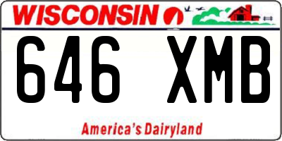 WI license plate 646XMB