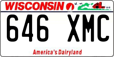 WI license plate 646XMC