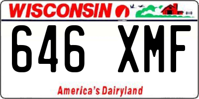 WI license plate 646XMF