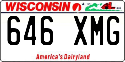 WI license plate 646XMG