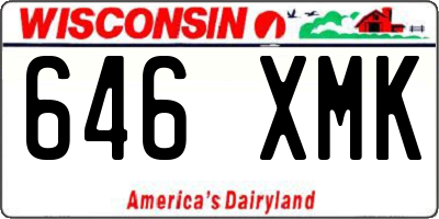 WI license plate 646XMK
