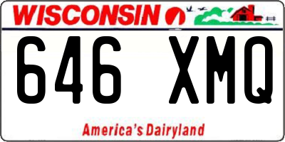 WI license plate 646XMQ