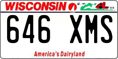WI license plate 646XMS