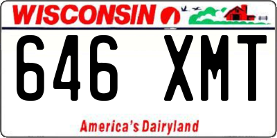 WI license plate 646XMT