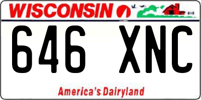 WI license plate 646XNC