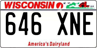 WI license plate 646XNE