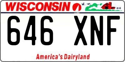 WI license plate 646XNF