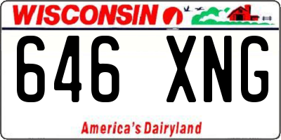 WI license plate 646XNG