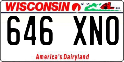 WI license plate 646XNO