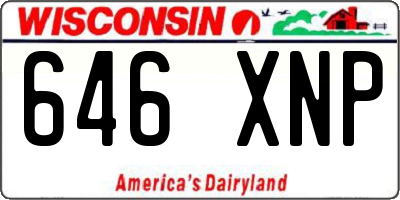 WI license plate 646XNP