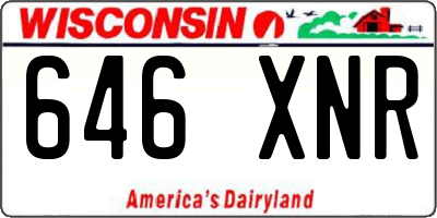 WI license plate 646XNR