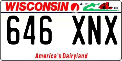 WI license plate 646XNX