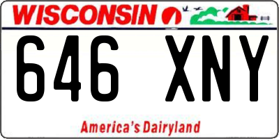 WI license plate 646XNY