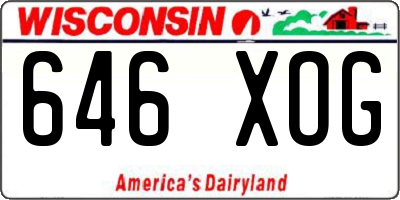 WI license plate 646XOG