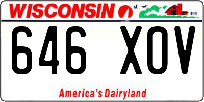 WI license plate 646XOV