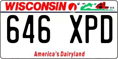 WI license plate 646XPD
