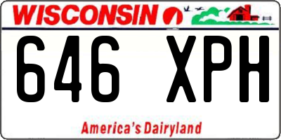 WI license plate 646XPH