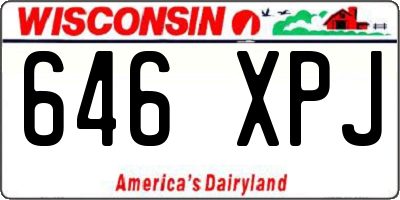 WI license plate 646XPJ