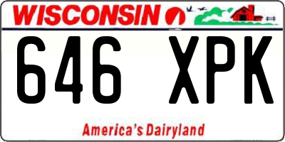 WI license plate 646XPK