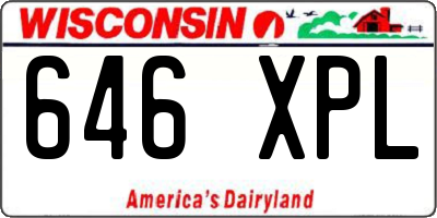 WI license plate 646XPL