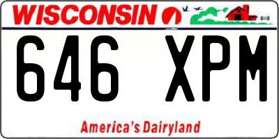 WI license plate 646XPM