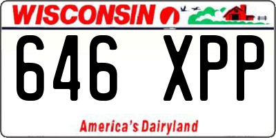 WI license plate 646XPP