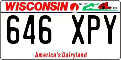 WI license plate 646XPY