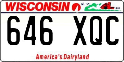 WI license plate 646XQC
