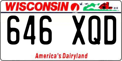 WI license plate 646XQD