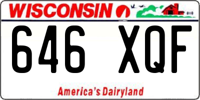 WI license plate 646XQF
