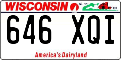 WI license plate 646XQI