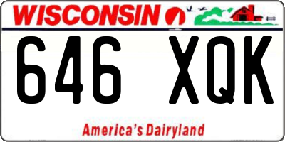 WI license plate 646XQK
